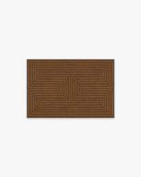 Labyrinth Brown & Orange Rug by Jonathan Adler - 60x90 - Machine Washable Area Rug - Kid & Pet Friendly - Indoor Rugs - Ruggable - thumbnail 1