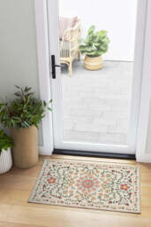 Suzani Coral Flatwoven Rug - 90x150 - Machine Washable Area Rug - Kid & Pet Friendly - Indoor Rugs - Ruggable - thumbnail 2