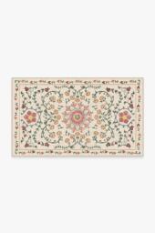 Suzani Coral Flatwoven Rug - 90x150 - Machine Washable Area Rug - Kid & Pet Friendly - Indoor Rugs - Ruggable