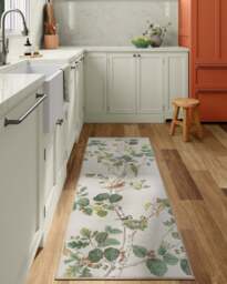 Woodland Chorus Fawn Flatwoven Rug by Sanderson Green - 60x90 - Machine Washable Area Rug - Kid & Pet Friendly - Indoor Rugs - Ruggable - thumbnail 2