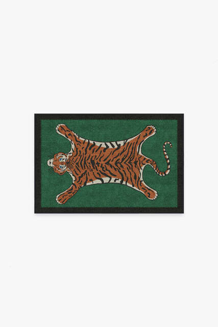 Tiger Emerald Rug by Jonathan Adler Green - 60x90 - Machine Washable Area Rug - Kid & Pet Friendly - Indoor Rugs - Ruggable - image 1