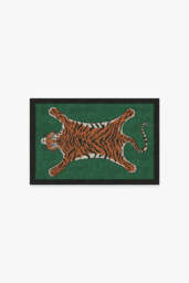 Tiger Emerald Rug by Jonathan Adler Green - 60x90 - Machine Washable Area Rug - Kid & Pet Friendly - Indoor Rugs - Ruggable - thumbnail 1