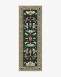 Flutterby Charcoal Rug by Iris Apfel - 75x215 - Machine Washable Area Rug - Kid & Pet Friendly - Indoor Rugs - Ruggable - thumbnail 1