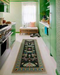 Flutterby Charcoal Rug by Iris Apfel - 75x215 - Machine Washable Area Rug - Kid & Pet Friendly - Indoor Rugs - Ruggable - thumbnail 2