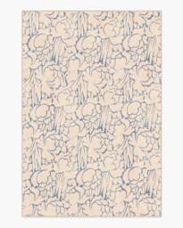 Corrine Cream & Slate Blue Flatwoven Rug - 185x275 - Machine Washable Area Rug - Kid & Pet Friendly - Indoor Rugs - Ruggable - thumbnail 1