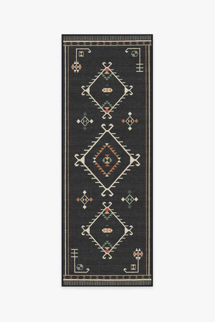 Damali Black Outdoor Rug - 75x215 - Machine Washable Area Rug - Kid & Pet Friendly - Indoor Rugs - Ruggable - image 1