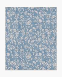 Brenna Slate Blue & Cream Rug - 245x305 - Machine Washable Area Rug - Kid & Pet Friendly - Indoor Rugs - Ruggable - thumbnail 1