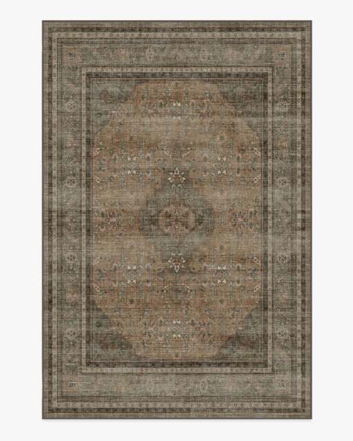 Rowan Stone & Soft Clay Rug Brown - 185x275 - Machine Washable Area Rug - Kid & Pet Friendly - Indoor Rugs - Ruggable - image 1