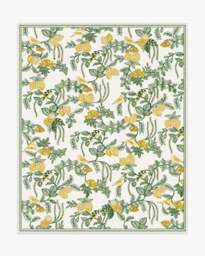 Heidi Green & Lemon Rug - 245x305 - Machine Washable Area Rug - Kid & Pet Friendly - Indoor Rugs - Ruggable