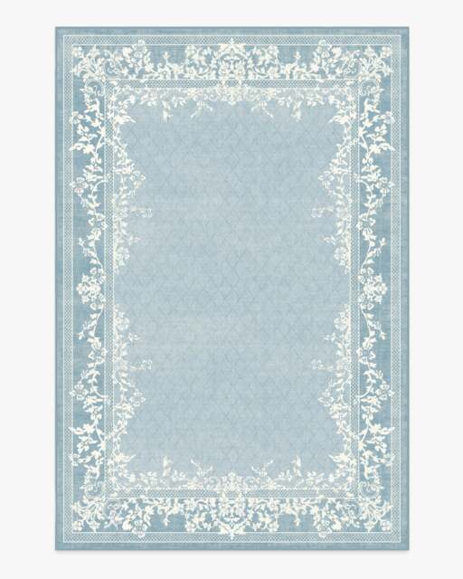 Juliet Slate Blue Flatwoven Rug - 185x275 - Machine Washable Area Rug - Kid & Pet Friendly - Indoor Rugs - Ruggable - image 1