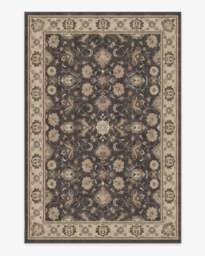 Odette Dark Wood Flatwoven Rug Black - 185x275 - Machine Washable Area Rug - Kid & Pet Friendly - Indoor Rugs - Ruggable