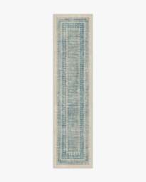 Cyrus Neutral and Blue Rug - 200x290 - Machine Washable Area Rug - Kid & Pet Friendly - Indoor Rugs - Ruggable - thumbnail 2