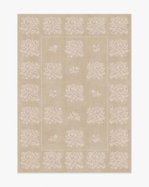 Iona Natural & Cream Flatwoven Rug - 150x215 - Machine Washable Area Rug - Kid & Pet Friendly - Indoor Rugs - Ruggable - image 1