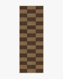 Yates Check Brown Re-Jute Rug by Architectural Digest - 75x215 - Machine Washable Area Rug - Kid & Pet Friendly - Indoor Rugs - Ruggable - thumbnail 1