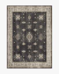 Verena Dark Wood Rug Black - 150x215 - Machine Washable Area Rug - Kid & Pet Friendly - Indoor Rugs - Ruggable