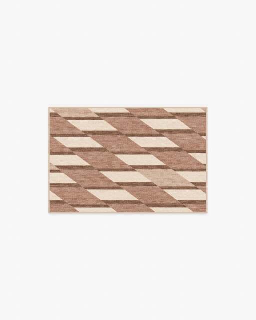 Tess Warm Brown Flatwoven Rug - 60x90 - Machine Washable Area Rug - Kid & Pet Friendly - Indoor Rugs - Ruggable - image 1