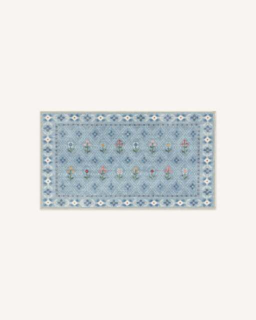 Ella Slate Blue Rug by Anthropologie - 60x90 - Machine Washable Area Rug - Kid & Pet Friendly - Indoor Rugs - Ruggable - image 1