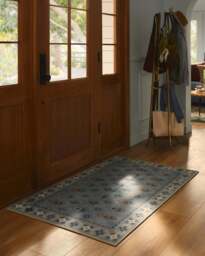 Ella Slate Blue Rug by Anthropologie - 60x90 - Machine Washable Area Rug - Kid & Pet Friendly - Indoor Rugs - Ruggable - thumbnail 2