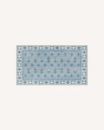Ella Slate Blue Rug by Anthropologie - 60x90 - Machine Washable Area Rug - Kid & Pet Friendly - Indoor Rugs - Ruggable - thumbnail 1