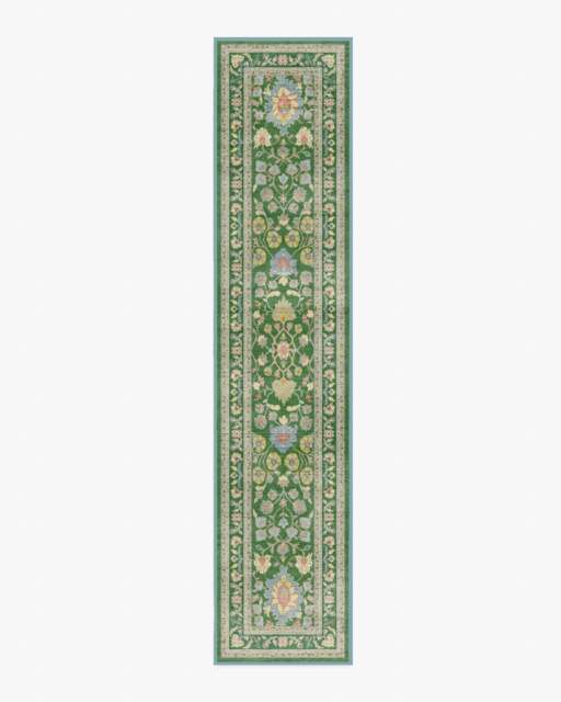 Calabria Green Rug - 75x365 - Machine Washable Area Rug - Kid & Pet Friendly - Indoor Rugs - Ruggable - image 1