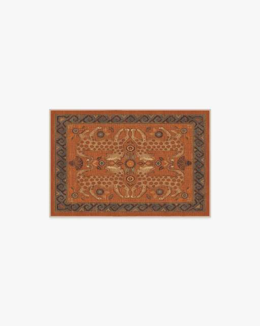 Eartha Terracotta Flatwoven Rug by Justina Blakeney - 60x90 - Machine Washable Area Rug - Kid & Pet Friendly - Indoor Rugs - Ruggable - image 1