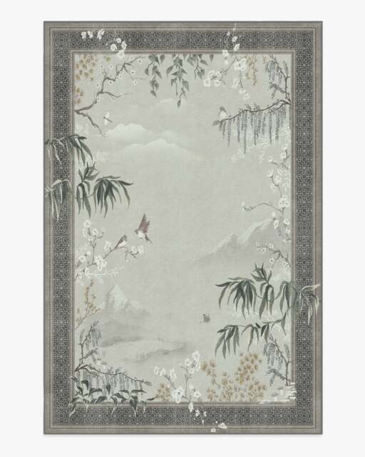 Wren Charcoal & Opal Flatwoven Rug - 200x290 - Machine Washable Area Rug - Kid & Pet Friendly - Indoor Rugs - Ruggable - image 1