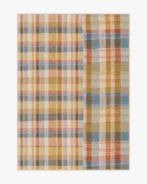Linnea Ochre Multicolour Rug Yellow - 150x215 - Machine Washable Area Rug - Kid & Pet Friendly - Indoor Rugs - Ruggable - image 1