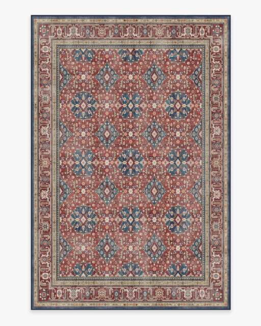 Alessia Royal Red Rug - 200x290 - Machine Washable Area Rug - Kid & Pet Friendly - Indoor Rugs - Ruggable - image 1