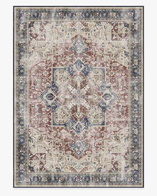 Kamran Royal Blue Rug - 305x425 - Machine Washable Area Rug - Kid & Pet Friendly - Indoor Rugs - Ruggable - image 1