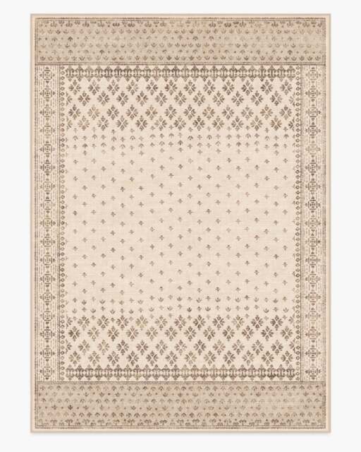 Fernanda Cream Rug Beige - 305x425 - Machine Washable Area Rug - Kid & Pet Friendly - Indoor Rugs - Ruggable - image 1