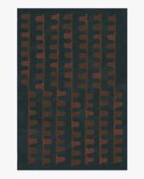 Veza Midnight & Coral Flatwoven Rug - 200x290 - Machine Washable Area Rug - Kid & Pet Friendly - Indoor Rugs - Ruggable