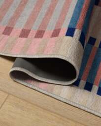 Quincy Multicolour Flatwoven Rug Red - 60x90 - Machine Washable Area Rug - Kid & Pet Friendly - Indoor Rugs - Ruggable - thumbnail 2