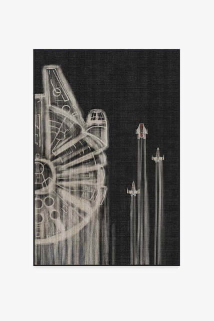 The Rebellion Flatwoven Rug Black & White - 120x185 - Machine Washable Area Rug - Kid & Pet Friendly - Indoor Rugs - Ruggable - image 1