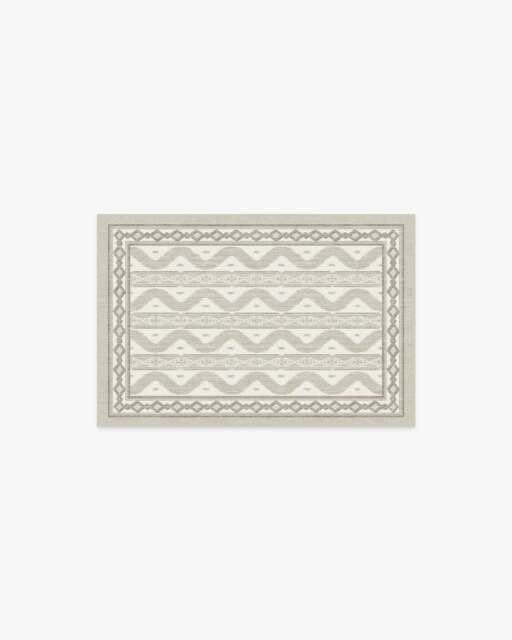 Ava Ikat Beige Flatwoven Rug by Mrs. Alice - 60x90 - Machine Washable Area Rug - Kid & Pet Friendly - Indoor Rugs - Ruggable - image 1