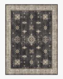 Verena Dark Wood Flatwoven Rug Black - 275x365 - Machine Washable Area Rug - Kid & Pet Friendly - Indoor Rugs - Ruggable - thumbnail 1