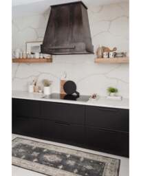 Verena Dark Wood Flatwoven Rug Black - 275x365 - Machine Washable Area Rug - Kid & Pet Friendly - Indoor Rugs - Ruggable - thumbnail 2