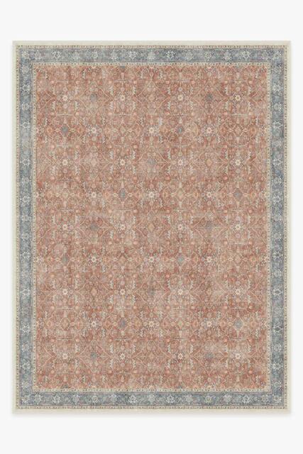 Celestine Coral Flatwoven Rug - 275x365 - Machine Washable Area Rug - Kid & Pet Friendly - Indoor Rugs - Ruggable - image 1