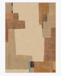 Ananda Natural Pop Flatwoven Rug by Architectural Digest - 305x425 - Machine Washable Area Rug - Kid & Pet Friendly - Indoor Rugs - Ruggable - thumbnail 1