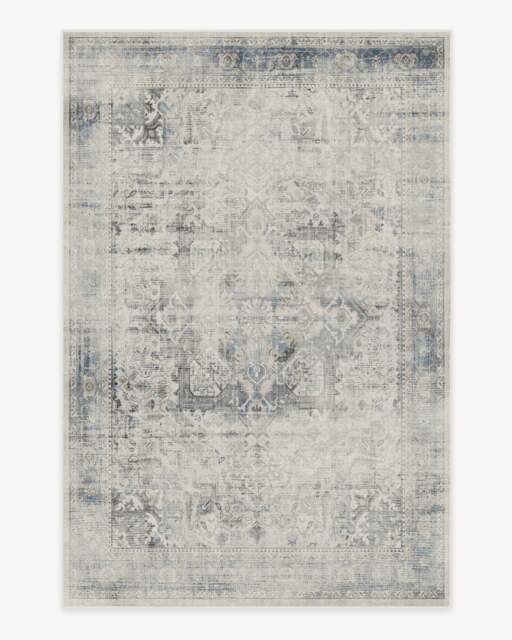 Kamran Blue Quartz Flatwoven Rug - 185x275 - Machine Washable Area Rug - Kid & Pet Friendly - Indoor Rugs - Ruggable - image 1