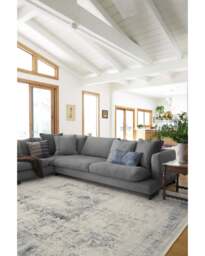 Kamran Blue Quartz Flatwoven Rug - 185x275 - Machine Washable Area Rug - Kid & Pet Friendly - Indoor Rugs - Ruggable - thumbnail 3