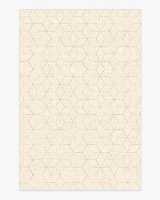 Prisma Cream Flatwoven Rug Beige - 200x290 - Machine Washable Area Rug - Kid & Pet Friendly - Indoor Rugs - Ruggable - image 1