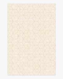 Prisma Cream Flatwoven Rug Beige - 200x290 - Machine Washable Area Rug - Kid & Pet Friendly - Indoor Rugs - Ruggable - thumbnail 1