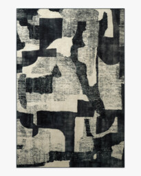 Riven Charcoal & Cream Rug - 200x290 - Machine Washable Area Rug - Kid & Pet Friendly - Indoor Rugs - Ruggable
