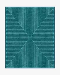 Inkdrop Blue & Teal Flatwoven Rug by Jonathan Adler - 75x215 - Machine Washable Area Rug - Kid & Pet Friendly - Indoor Rugs - Ruggable - thumbnail 2