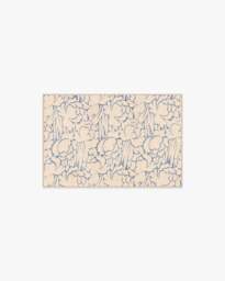Corrine Cream & Slate Blue Flatwoven Rug - 60x90 - Machine Washable Area Rug - Kid & Pet Friendly - Indoor Rugs - Ruggable - thumbnail 1