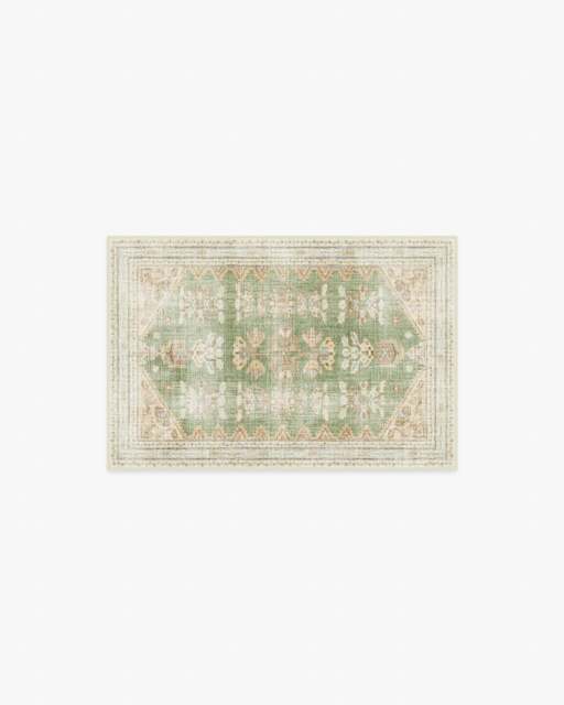 Pradera Olive & Sand Flatwoven Rug - 60x90 - Machine Washable Area Rug - Kid & Pet Friendly - Indoor Rugs - Ruggable - image 1