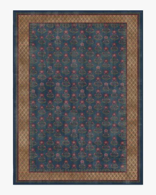 Sundara Navy & Bronze Rug - 245x305 - Machine Washable Area Rug - Kid & Pet Friendly - Indoor Rugs - Ruggable - image 1
