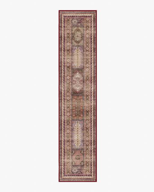 Rumi Mauve & Olive Rug - 75x365 - Machine Washable Area Rug - Kid & Pet Friendly - Indoor Rugs - Ruggable - image 1