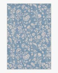Brenna Slate Blue & Cream Flatwoven Rug - 185x275 - Machine Washable Area Rug - Kid & Pet Friendly - Indoor Rugs - Ruggable