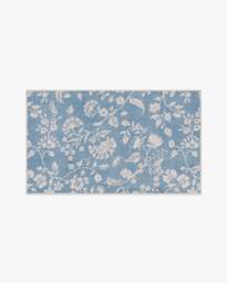 Brenna Slate Blue & Cream Flatwoven Rug - 185x275 - Machine Washable Area Rug - Kid & Pet Friendly - Indoor Rugs - Ruggable - thumbnail 2